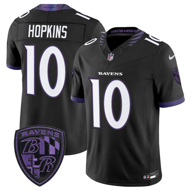 Men's Baltimore Ravens #10 DeAndre Hopkins Black 2026 F.U.S.E. Alternate Vapor Stitched Limited Football Jersey